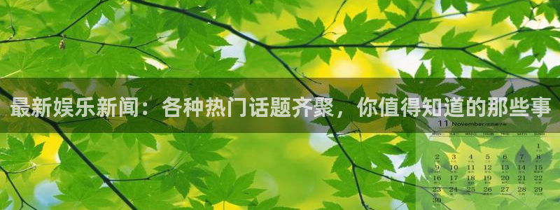 最新娱乐新闻：各种热门话题齐聚，你值得知道的那些事